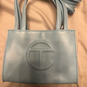 Brand new blue mini telfar bag